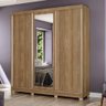Guarda-roupa Casal Kappesberg 3 Portas Reversiveis de Correr 3 Espelhos 3 Gavetas Nogueira - 2