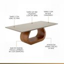 Ver imagem 2 de Mesa de Jantar Retangular em Madeira Vicky 200x100cm Base Orgânica Ccs