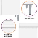 Ver imagem 4 de Balcão de Pia para Cozinha 120 Cm Kadu 3 Portas Branco