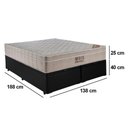 Ver imagem 7 de Cama Box Baú Casal Bipartido Sintético + Colchão Ortobom Airtech Molas Ensacadas 65x138x188 Preto