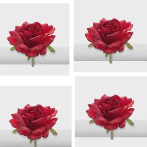 Quatro (4) Anel. Argola de Guardanapo Primavera Rosa Paixao Utensilios do Chef