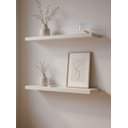 Ver imagem 1 de Kit de 2 Prateleiras 150cm Mdf Branco - On Móveis