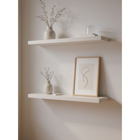 Kit de 2 Prateleiras 150cm Mdf Branco - On Móveis
