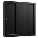 Ver imagem 2 de Guarda-Roupa Casal Madesa Mônaco 3 Portas de Correr Preto Cor:Preto