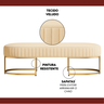 Recamier Glow 110cm Puff Moderno Premium Sala e Quarto:bege - 4