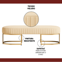 Ver imagem 4 de Recamier Glow 110cm Puff Moderno Premium Sala e Quarto:bege