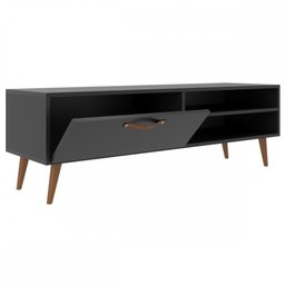 Rack para Tv até 65 Polegadas Miami 1 Porta 1 Prateleira Preto - Jcarvalho - 4 Rack para Tv até 65 Polegadas Miami 1 Porta 1 Prateleira Preto - Jcarvalho - 4