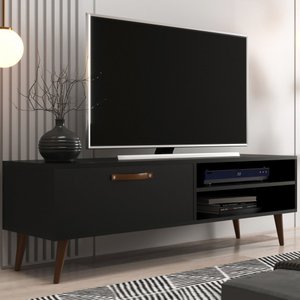 Rack para Tv até 65 Polegadas Miami 1 Porta 1 Prateleira Preto - Jcarvalho