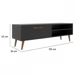 Rack para Tv até 65 Polegadas Miami 1 Porta 1 Prateleira Preto - Jcarvalho - 5 Rack para Tv até 65 Polegadas Miami 1 Porta 1 Prateleira Preto - Jcarvalho - 5