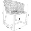 Ver mais imagens de Kit Mesa Wine Com 4 Cadeira Área Externa Espaço Gourmet Corda Náutica Belize D04 Preto - Lyam