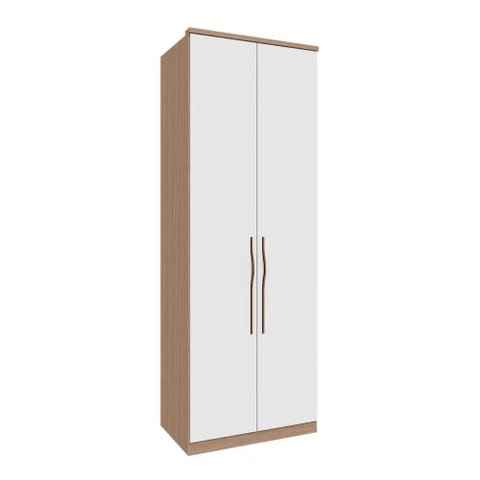 Guarda Roupa 2 Portas com Colmeia 234cm Setiba Plus Carvalho/branco