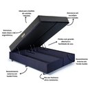 Ver imagem 4 de Cama Baú King 193x203 Suede Preto com Dual Firm Espuma Ecoflex