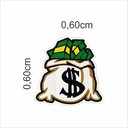 Ver imagem 2 de Tapete Vinil Saco de Dolar Dinheiro Cifrão 60x60 Cm Formato.:branco