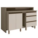 Ver imagem 1 de Kit Ilha Gourmet Connect com Balcões 60cm e Porta Toalha Duna/cristal - Móveis Henn