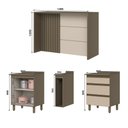 Ver imagem 7 de Kit Ilha Gourmet Connect com Balcões 60cm e Porta Toalha Duna/cristal - Móveis Henn