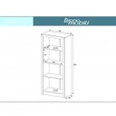 Ver imagem 3 de Conjunto 3 Peças com Escrivaninha, Gaveteiro e Estante Espresso Móveis
