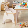 Cadeirinha Infantil de Encaixe Estudos Atividades Didatica Educativa Mdf Reforçada Encosto Branca - 1