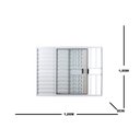Ver imagem 3 de Janela Veneziana 3 Folhas Móveis com Grade Vidro Liso 100x100 Ecosul Esquadrisul Branco