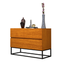 Ver imagem 2 de Mesa de Cabeceira Eros 60cm Base Ferro Preto Quarto Multiuso Organizadora Porta Objetos:naturale