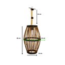Ver imagem 4 de Luminária Artesanal de Casca de Bambu 60cm Nc Caieiras