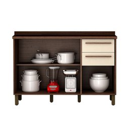 Balcão 120 cm 3 Portas 2 Gavetas Salvador - 3