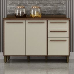 Balcão 120 cm 3 Portas 2 Gavetas Salvador - 1