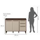 Ver imagem 4 de Balcão 120 cm 3 Portas 2 Gavetas Salvador