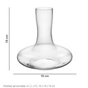 Ver imagem 6 de Decanter Licoreira de Vidro 1,1L Transparente 18x18x18cm Whisky Vinho Bar