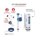 Ver imagem 2 de Kit Mecanismo para Caixa Acoplada Acionamento Superior Duplo Durín