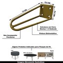 Ver imagem 2 de Kit 4 Pés de Metal 15 CM Hairpin Legs Mesas de Centro Puffs Dourado