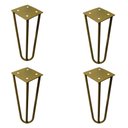 Ver imagem 1 de Kit 4 Pés de Metal 15 CM Hairpin Legs Mesas de Centro Puffs Dourado
