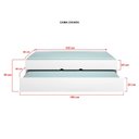 Ver imagem 7 de Jogo de Quarto Chiara 4 Peças - Roupeiro 2 Portas, Módulo Aéreo e Cama com Auxiliar - Phoenix