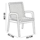 Ver imagem 7 de Mesa de Jantar com Banco de Madeira 180cm e 04 Cadeiras Trammare C07 Corda Náutica Rami - Lyam