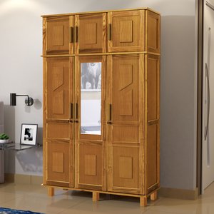 Guarda-Roupa Solteiro 1 Espelho 6 Portas e Cabideiros 