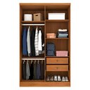 Ver imagem 4 de Guarda-Roupa Solteiro com 4 Portas e 2 Gavetas 133cm Multimóveis CR35480 Cinamomo/Off White