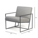 Ver imagem 7 de Poltrona Industrial, Decorativa, Sala e Recepção - Kit 2 - Poltrona Flow Linho Cinza