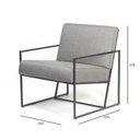 Ver mais imagens de Poltrona Industrial, Decorativa, Sala e Recepção - Kit 2 - Poltrona Flow Linho Cinza