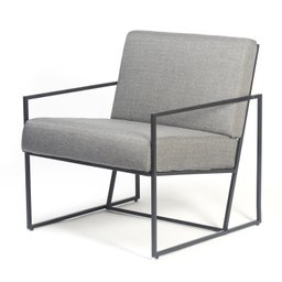 Poltrona Industrial, Decorativa, Sala e Recepção - Kit 2 - Poltrona Flow Linho Cinza - 3