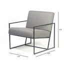 Ver mais imagens de Poltrona Industrial, Decorativa, Sala e Recepção - Kit 2 - Poltrona Flow Linho Cinza