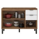 Ver imagem 3 de Balcão para Pia Firenze 120 Cm Amêndola Branco - Demóbile