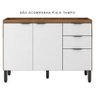 Balcão para Pia Firenze 120 Cm Amêndola Branco - Demóbile - 4