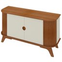 Ver mais imagens de Buffet Aparador 140cm Sala 2 Portas Uther Cinamomo/off A09 - Mpozenato