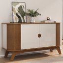 Ver imagem 1 de Buffet Aparador 140cm Sala 2 Portas Uther Cinamomo/off A09 - Mpozenato