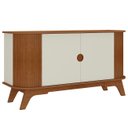 Ver imagem 2 de Buffet Aparador 140cm Sala 2 Portas Uther Cinamomo/off A09 - Mpozenato