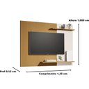 Ver imagem 3 de Painel para Sala Quarto para Tv Smart até 55 Polegadas Eliana 71 - Cores - Comprar Moveis em Casa:na
