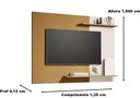 Ver imagem 3 de Painel para Sala Quarto para Tv Smart até 55 Polegadas Eliana 71 - Cores - Comprar Moveis em Casa:na