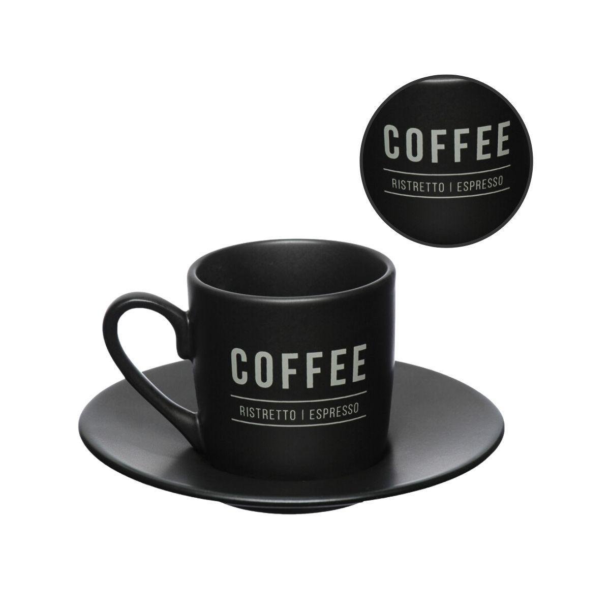 Jogo Xícaras Porcelana 80ml Café Pires Manhattan Hauskraft - 4