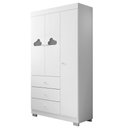 Ver imagem 1 de Guarda Roupa Infantil Ane 3 Portas e 3 Gavetas Branco - Phoenix Baby