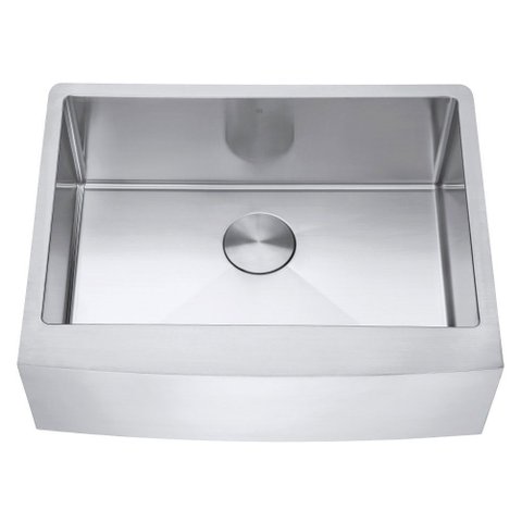 Kit Cuba Farmhouse Aço Inox 1mm Escovado Sa105-pp 65,3x51,4x22,8cm + Válvula com Cesto Aço Inox Esco
