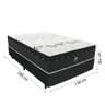 Cama Box Casal Colchão Molas Ensacadas Gazin 138x188cm Branco/Preto - Suporta até 120kg por - 3